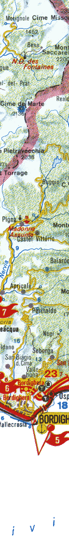 map of the surroundings of seborga