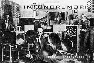 Russolo in front of his Intonorumori